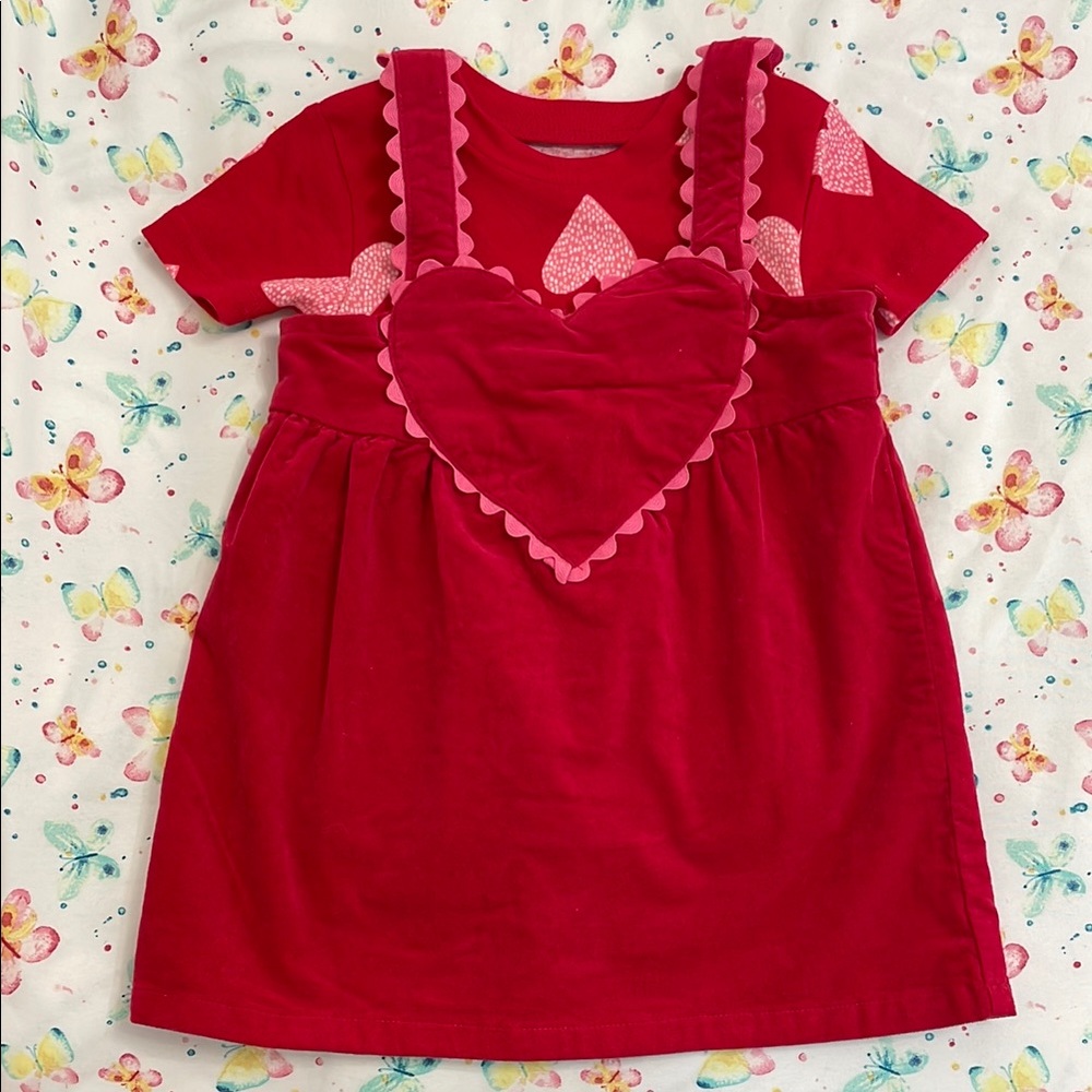 Heart jumpsuit dress set